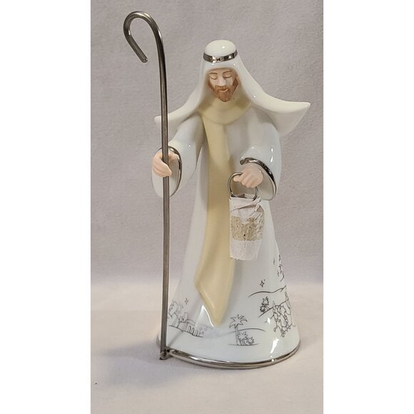 Vintage '04 Hawthorne Village Silver Blessings Nativity Collection JOSEPH Figure - Picture 1 of 8